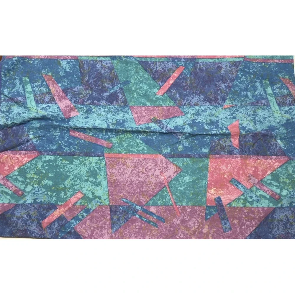 Springmaid Sheet Set Jewel Marble QUEEN Cotton Vtg Memphis Abstract Multicolor